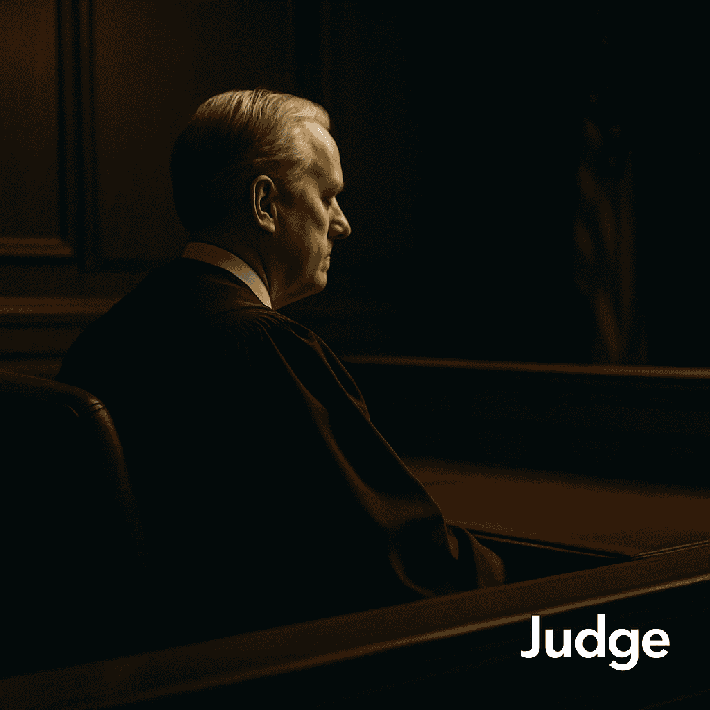 The Ecosystem 3 20250418 1516 Judge in Courtroom simple compose 01js58p8wkfphsk2nbqp5j7vkv