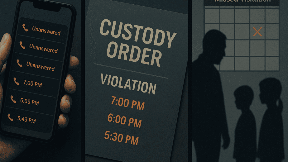 parental alienation tactics documentation showing custody interference patterns and warning signs